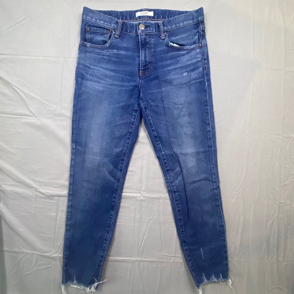 Moussy Vintage Womens 29 Slim Distressed Jeans Made In Japan Blue Denim‎